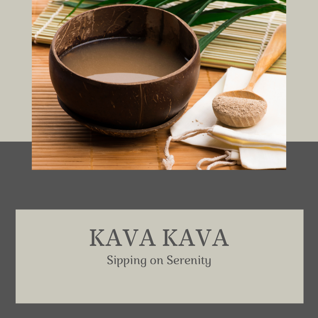 Kava Mud Water in Bowl spoon with Kava powder