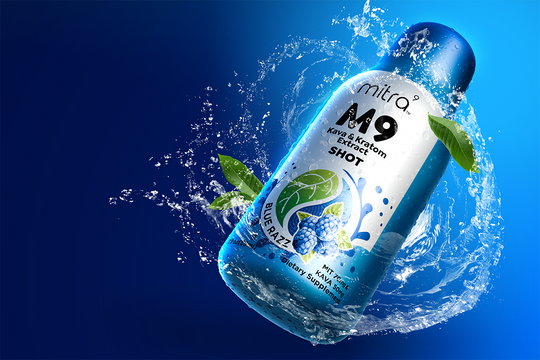 Introducing The New Mitra9 Blue Razz Kratom & Kava Shot