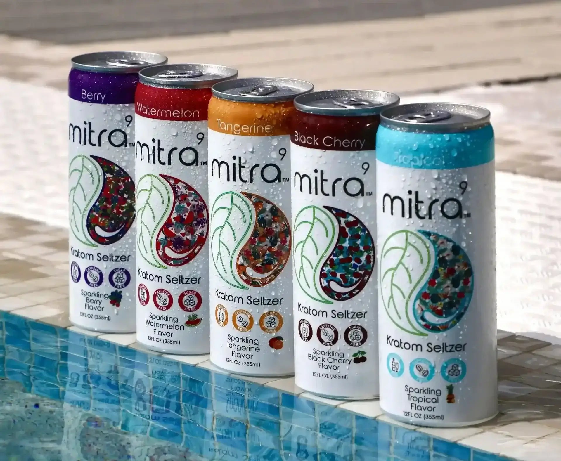 Mitra9 kratom drink seltzer by pool variety flavors