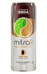 Root Beer Mitragynine Functional Soda can — front view