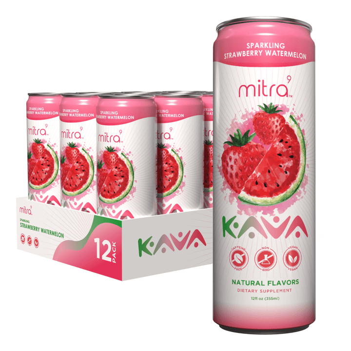 Strawberry watermelon kava seltzer drink 12 pack 