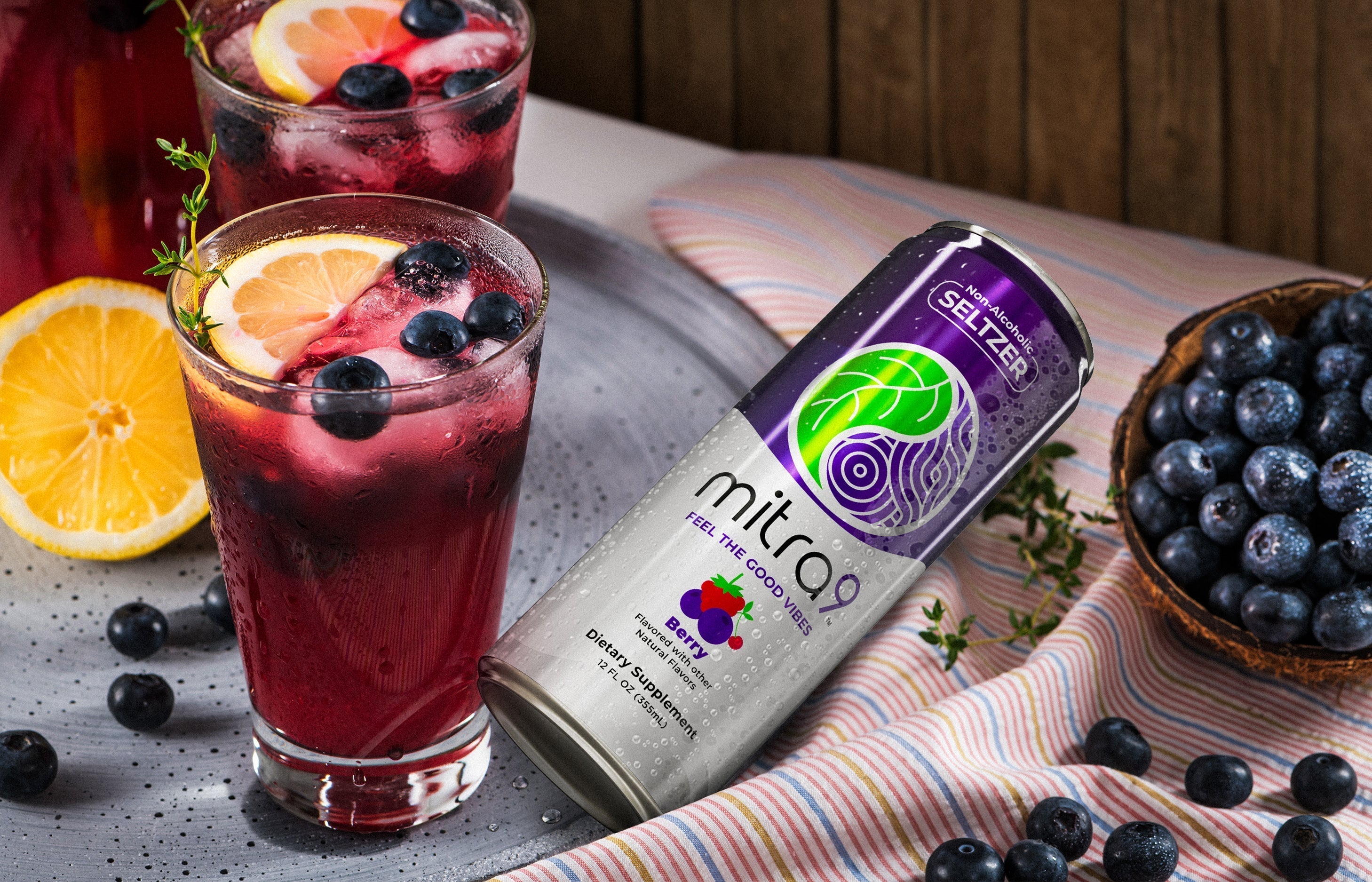 Cranberry Mocktail Non-Alcoholic Berry Seltzer