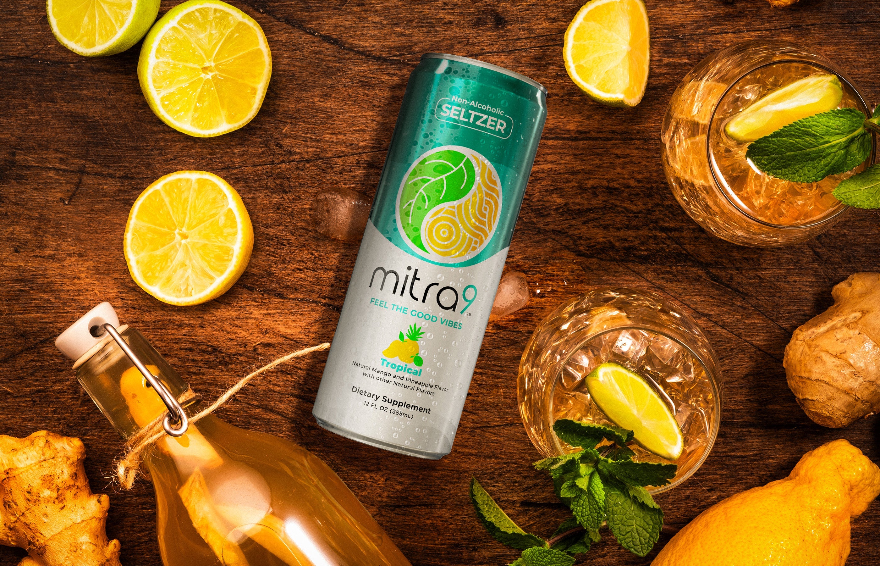 Tropical Kratom Seltzer Ginger Beer Mocktail Recipe With Honey