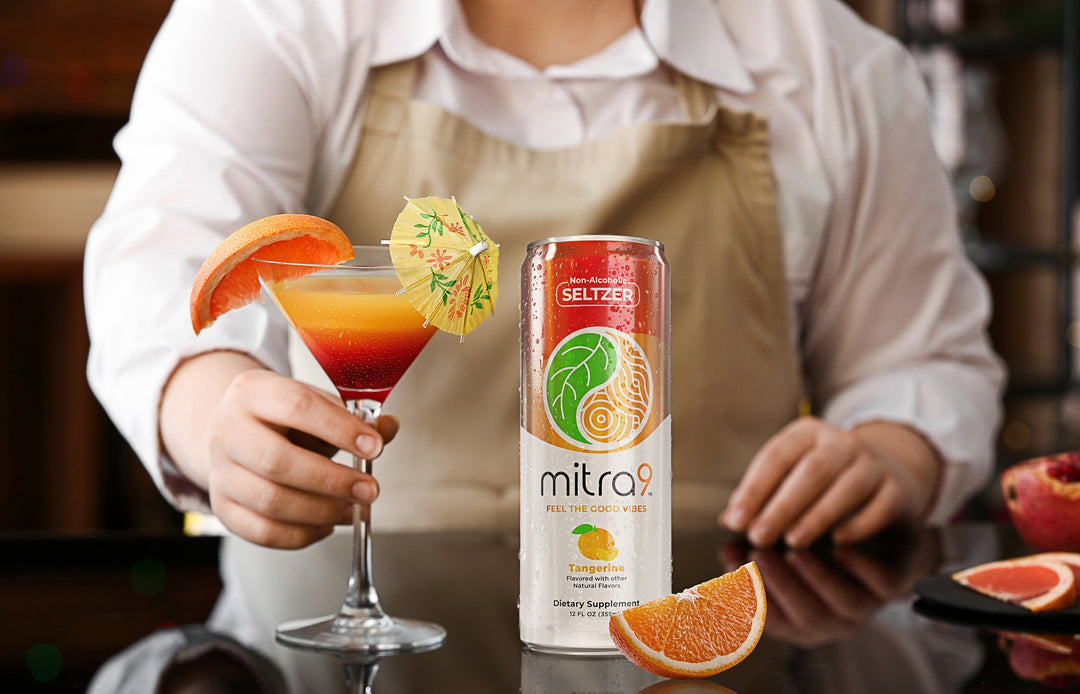 Sunrise Mocktail Tangerine Mitragynine Drink