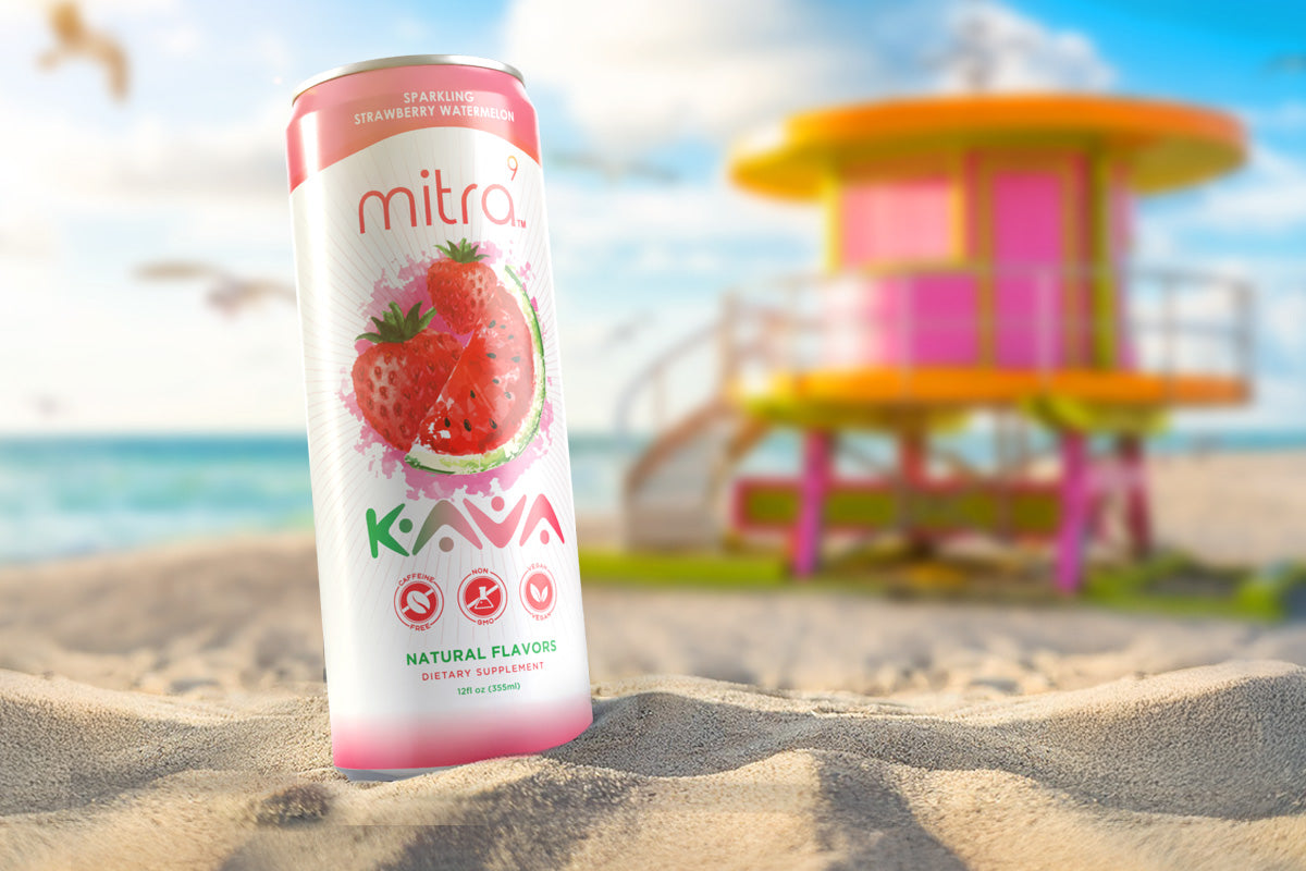 Kava Seltzer Can Florida Beach