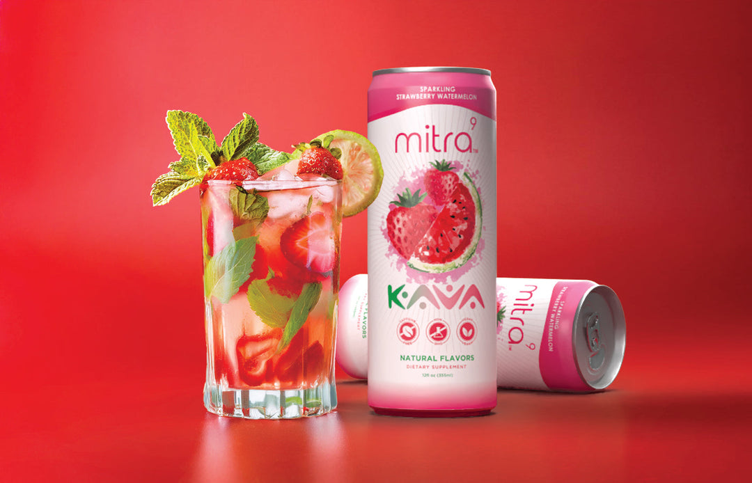 Virgin Drink Mocktail Strawberry Watermelon Kava Seltzer can drink