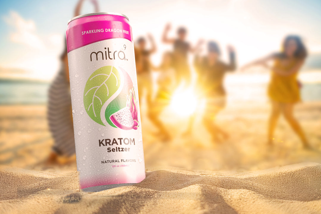 Beach Party Drink Mitra9 Dragon Fruit Functional Kratom Beverage