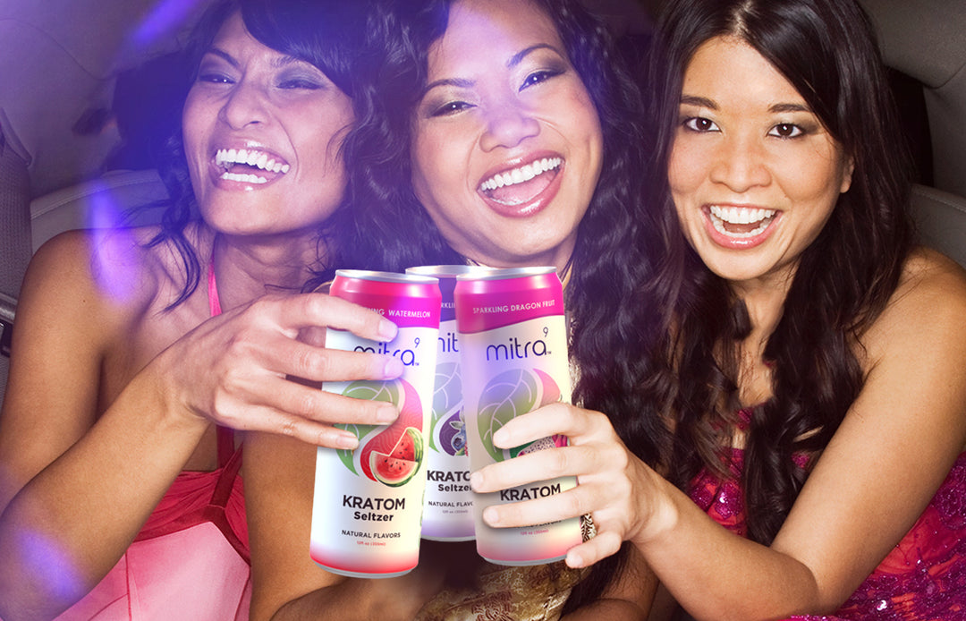 Three Woman Bachelorette Party Cheers Canned Seltzer Drinks