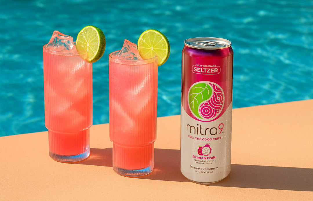Non alcoholic drink pool side mocktail
