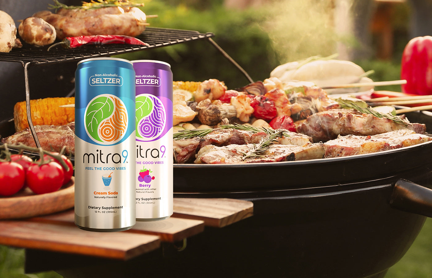 Mitra9 Non Alcoholic Kratom Seltzers Grilling out