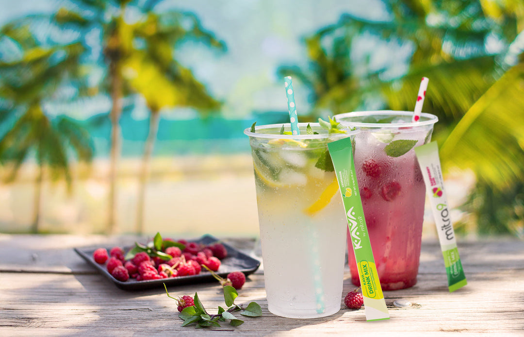 Fruity Mocktails at beach non alcoholic 