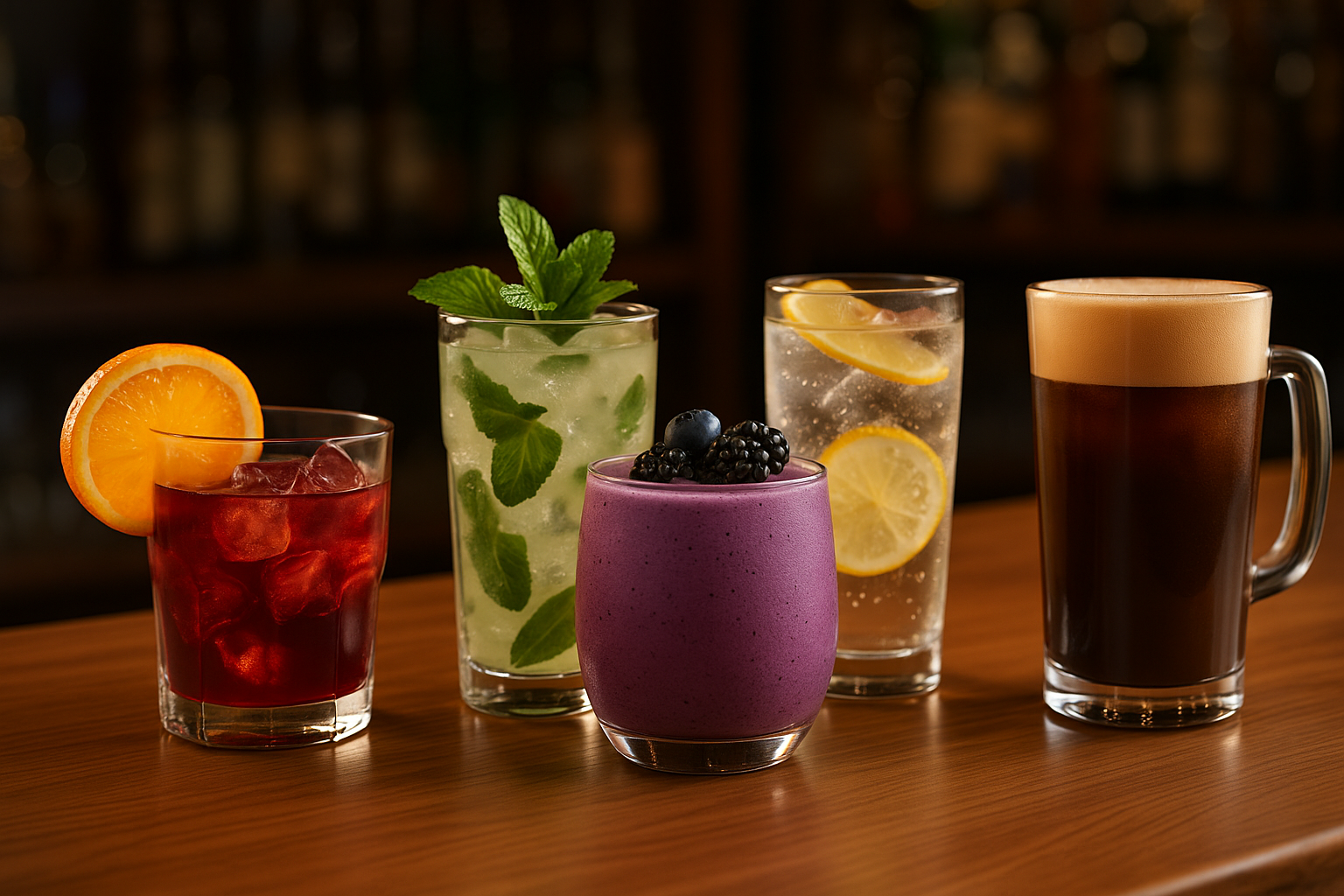 Non Alcoholic Drinks at Bar