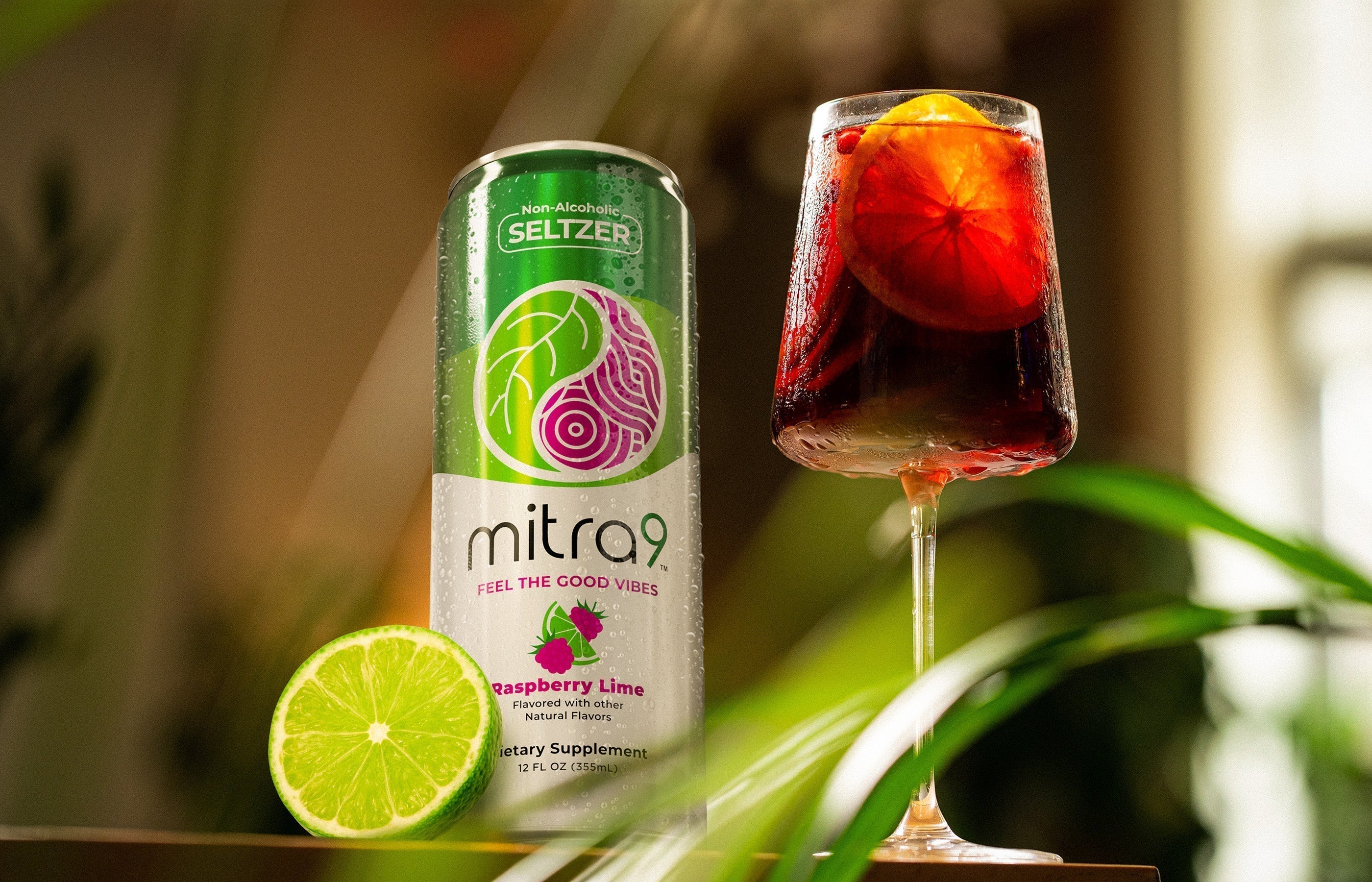 Non Alcoholic Sangria and Raspberry Lime Mitragynine Seltzer