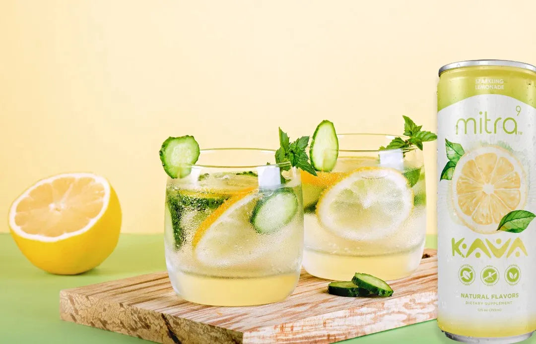 Non-Alcoholic Lemonade Mojito Lemons and Cucumbers