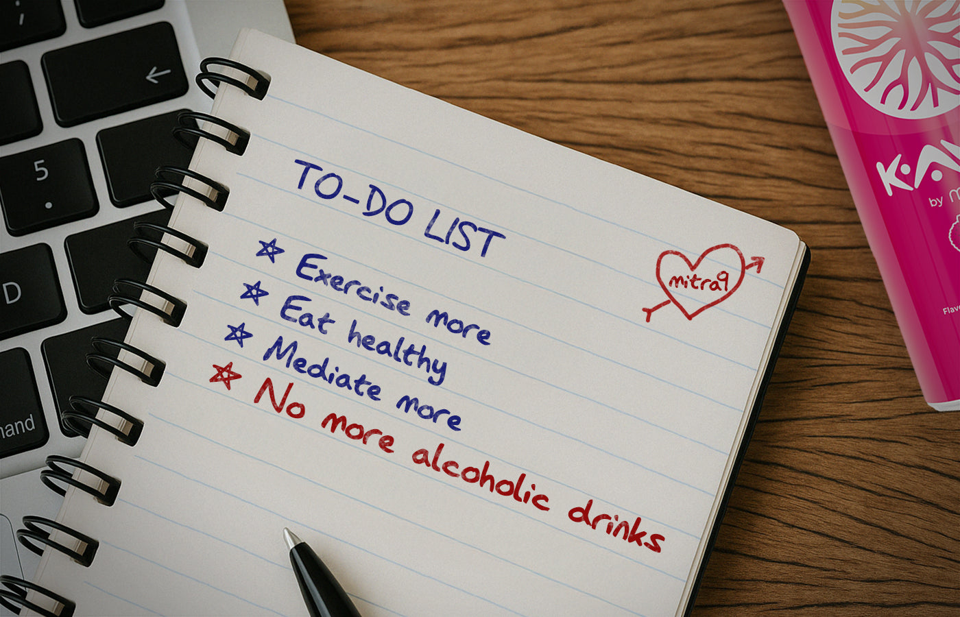 Mitra9 Goals To-Do List Written on Notebook