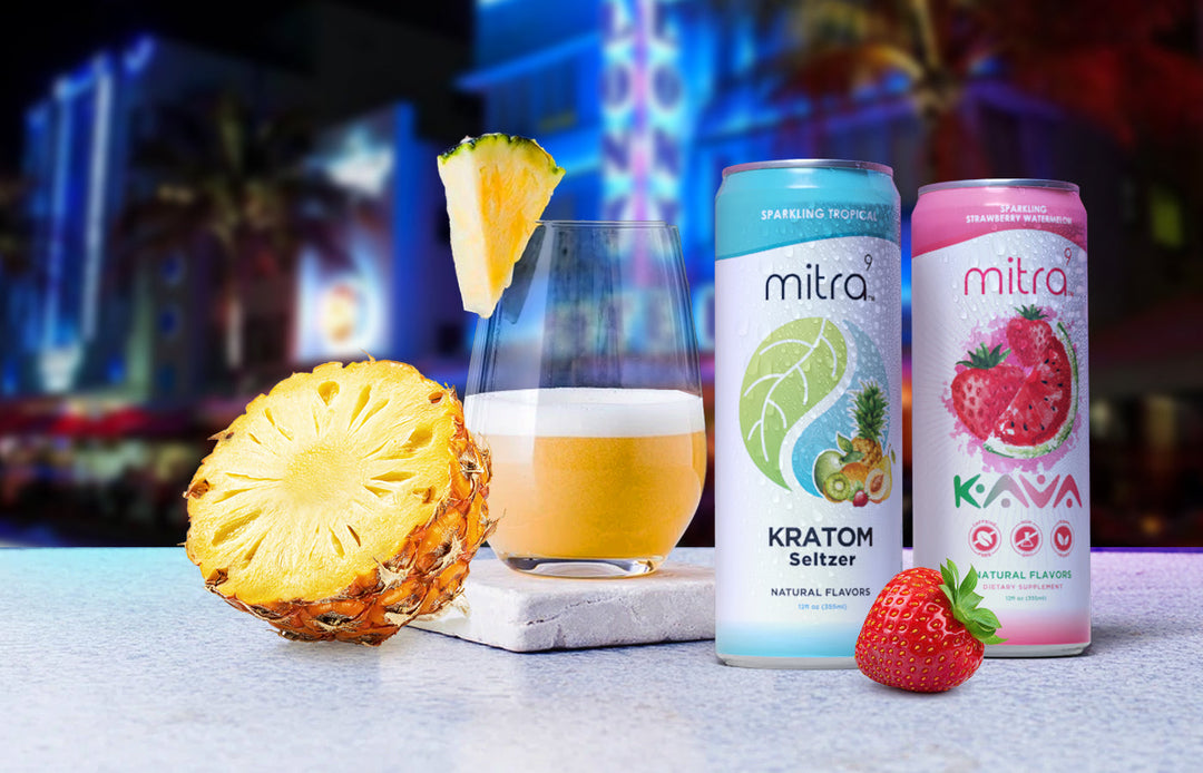 Pineapple Mocktail Kava and Kratom Seltzers