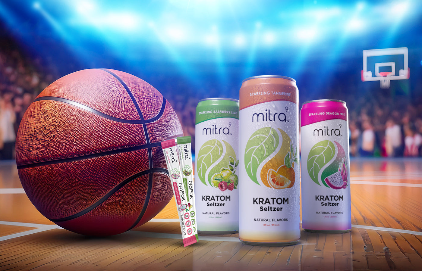 Basketball March Madness Alcohol Free Kratom Seltzers