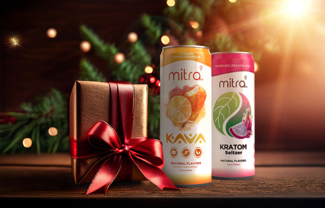 Christmas present and mitra9 kratom kava seltzer drinks