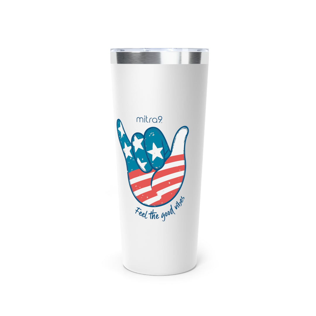 Feel The Good Vibes Copper Tumbler - Red, White, & Chill 2025 Edition