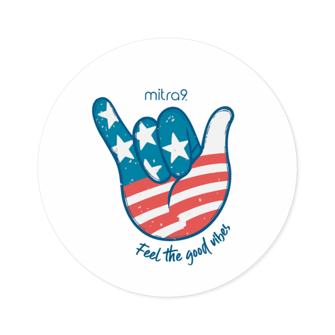 Live Free Round Sticker - Red, White, & Chill 2025 Edition
