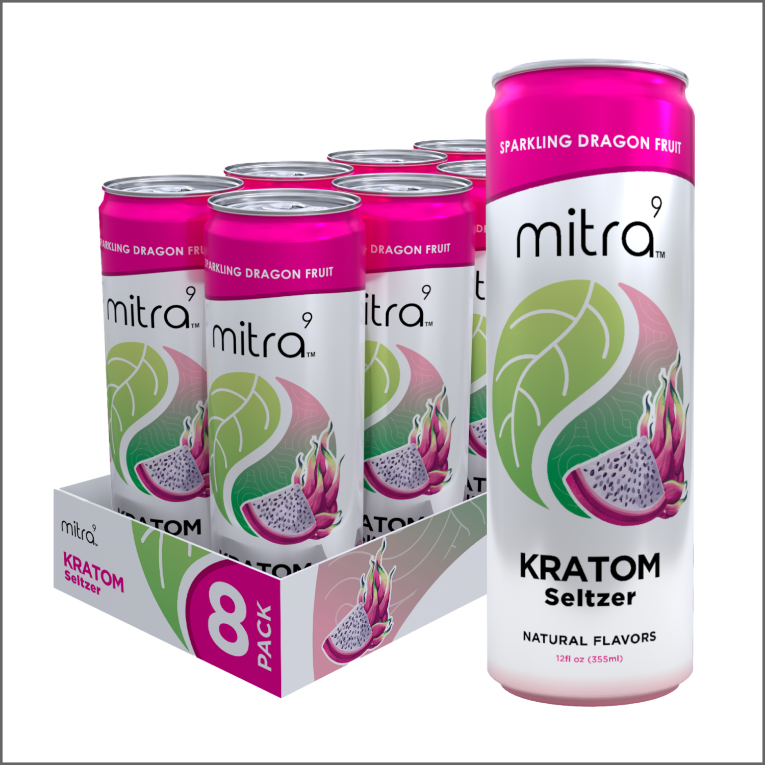 Dragon Fruit Kratom Seltzer | 100% Natural Flavor - Mitra9