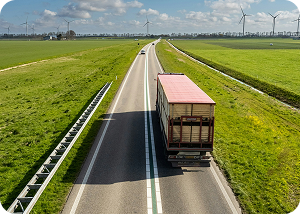 Semi Truck hauling mitra9 products across country