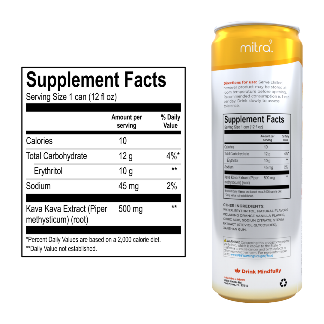 mitra9 kava cava orange dreamsicle supplement facts