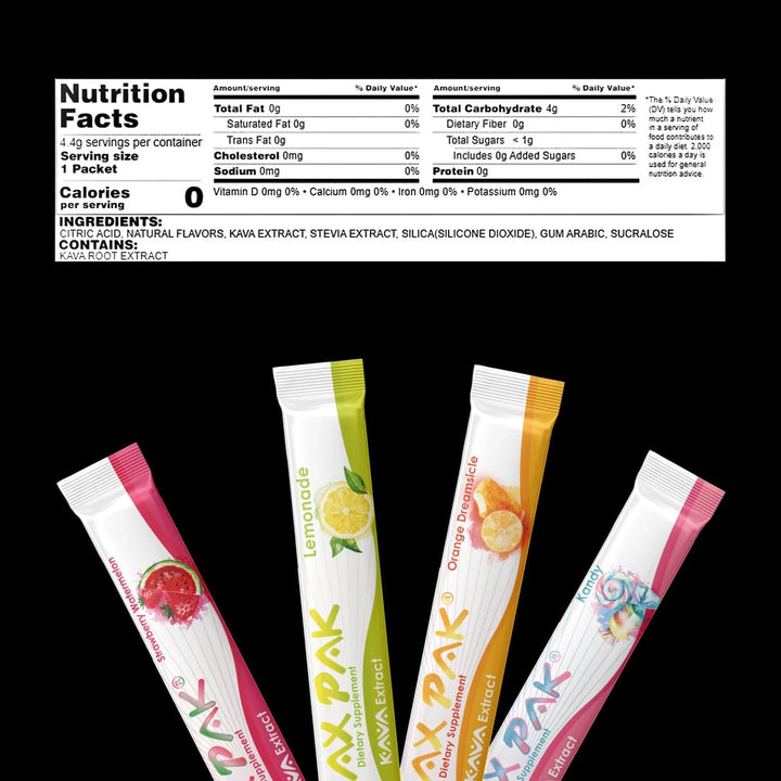 mitra9 cava instant kava powder drink mixes variety pack nutrition facts