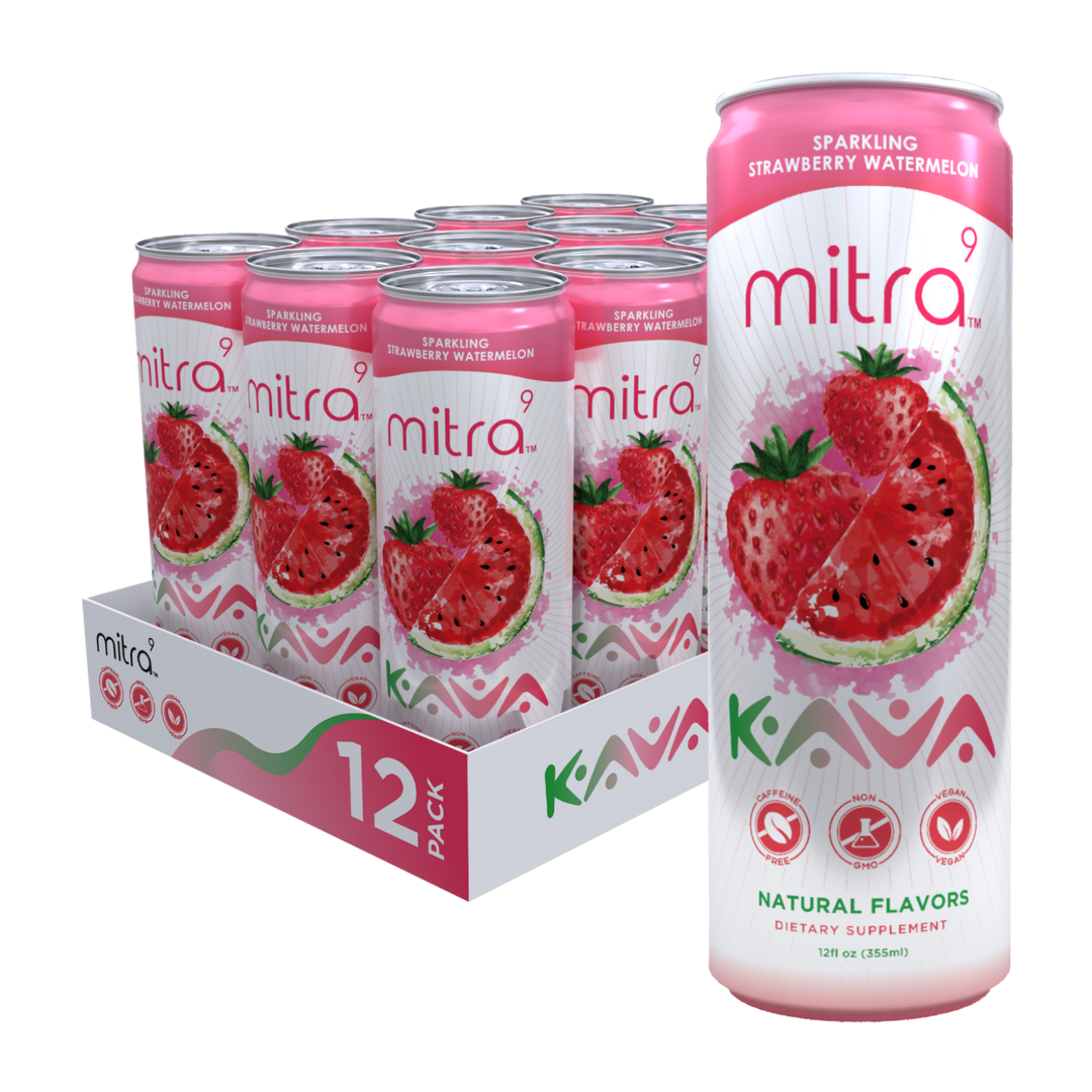 Strawberry watermelon kava seltzer drink 12 pack