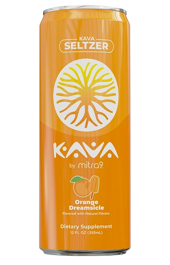 Orange Dreamsicle Kava Seltzer can - front view