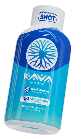 Cool Breeze Kava Shot bottle — angled view