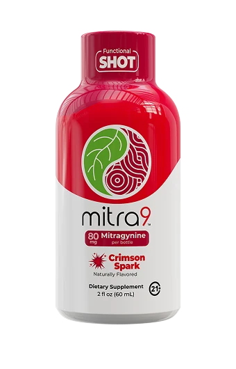 Crimson Spark Mitragynine Shot bottle — front view