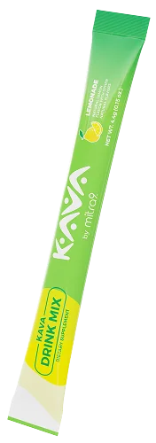 Lemonade Kava Drink Mix packet — angled view