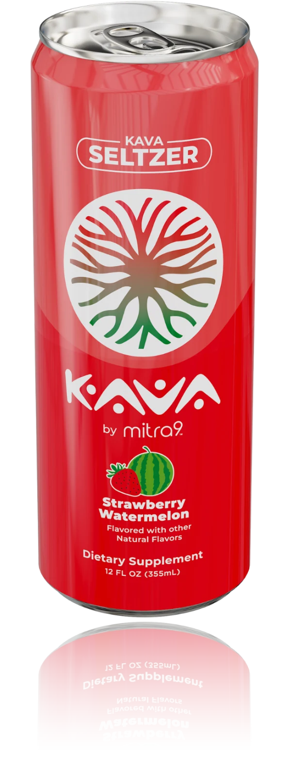 Mitra9 Kava Seltzer Strawberry Watermelon can