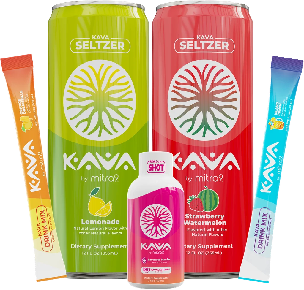 Mitra9 Relaxation bundle: Kava seltzers, drink mixes and shot