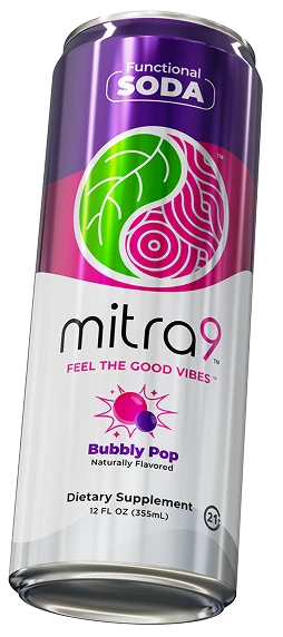 Bubbly Pop Mitragynine Functional Soda can — angled side view