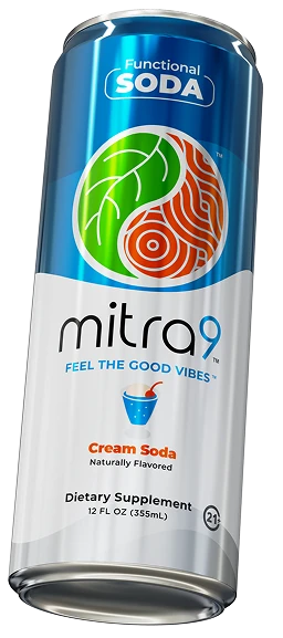 Cream Soda Mitragynine Functional Soda can — angled side view