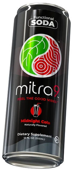 Midnight Cola Mitragynine Functional Soda can — angled side view