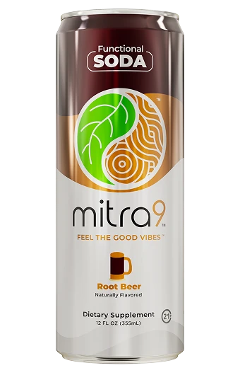 Root Beer Mitragynine Functional Soda can — front view