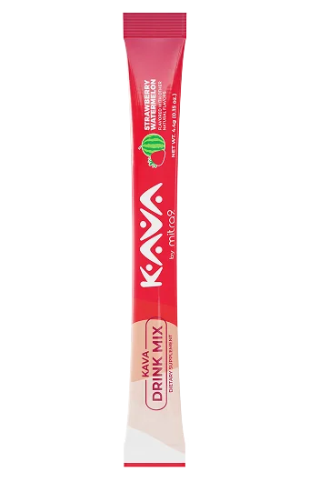 Strawberry Watermelon Kava Drink Mix packet — front view