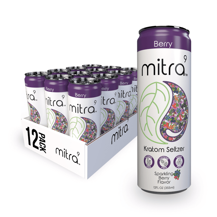 Mitra 9 Berry Kratom Seltzer 12 Pack