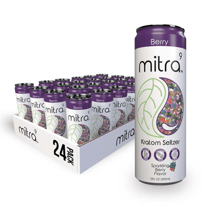 Mitra 9 Berry Kratom Seltzer 24 Pack