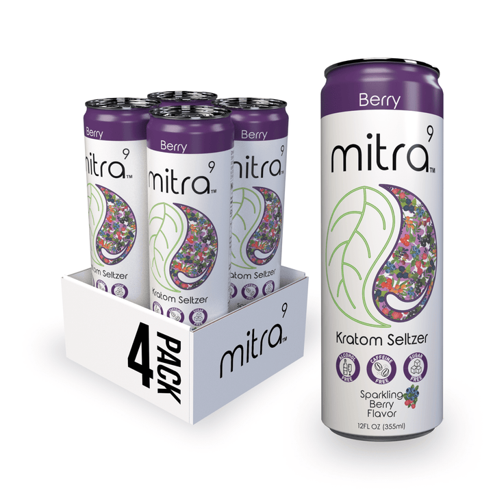 Mitra 9 Berry Kratom Seltzer 4 Pack