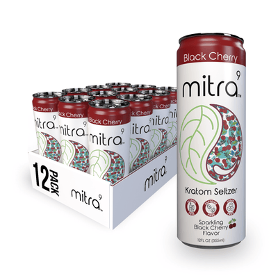 Mitra 9 Black Cherry Kratom Seltzer 12 Pack