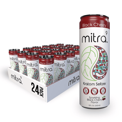 Mitra 9 Black Cherry Kratom Seltzer 24 Pack