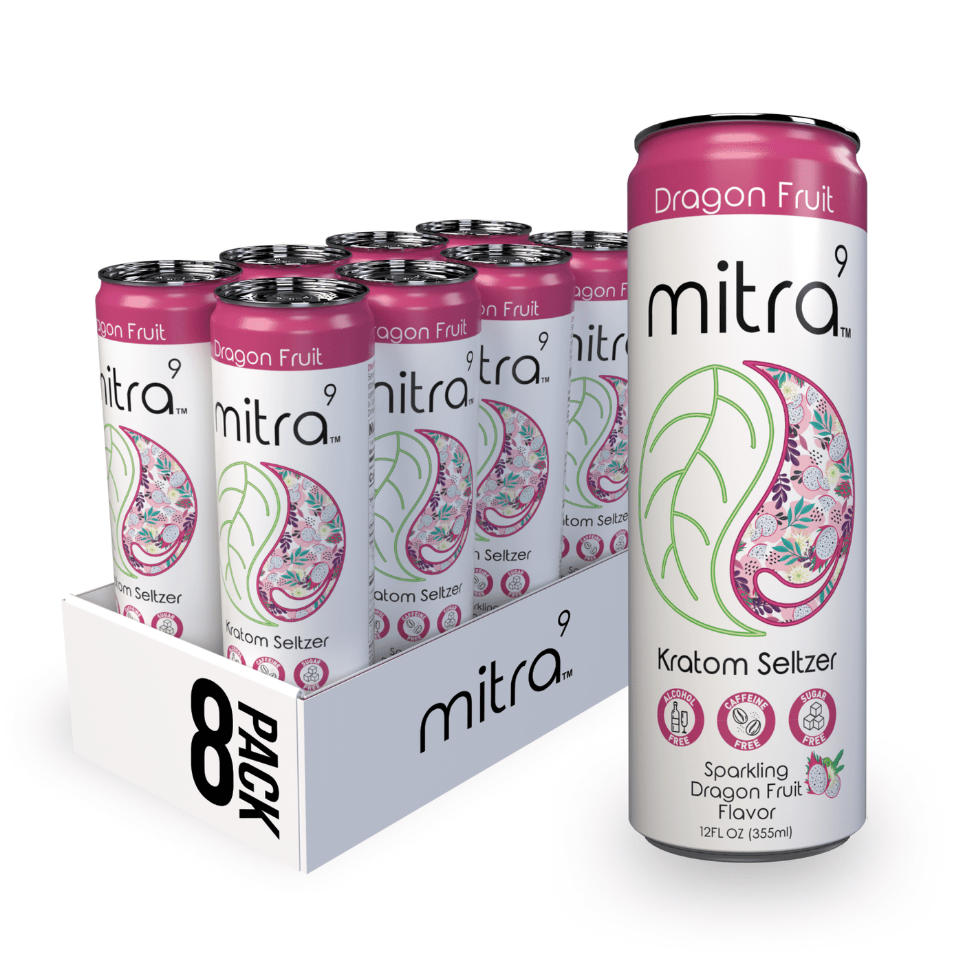 Mitra 9 Dragon Fruit Kratom Seltzer  8 Pack