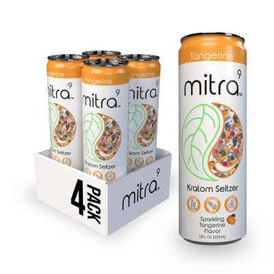 Mitra 9 Tangerine Kratom Powder Drink 4 Pack