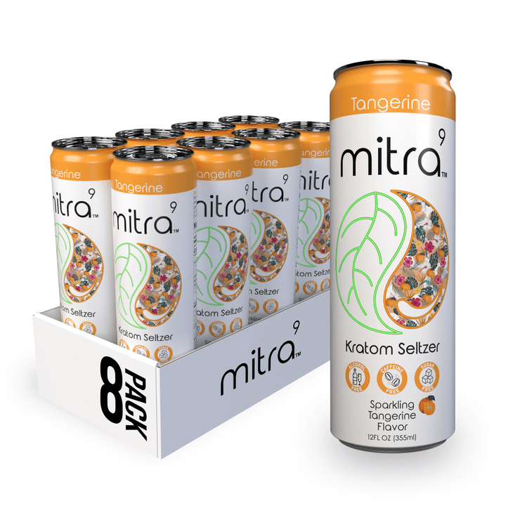 Mitra 9 Tangerine Kratom Powder Drink  8 Pack