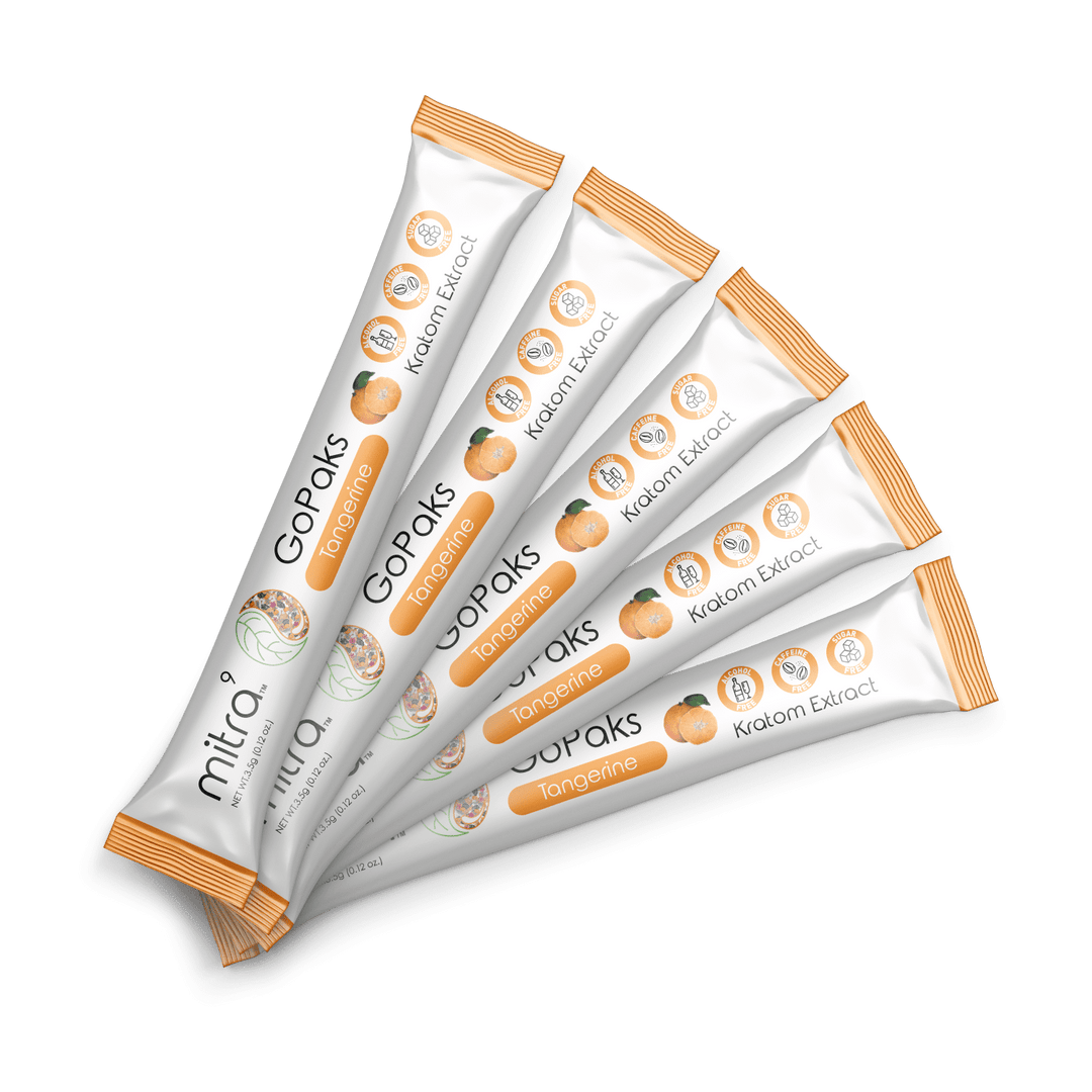 Tangerine Flavored Powdered Kratom Stick Packs